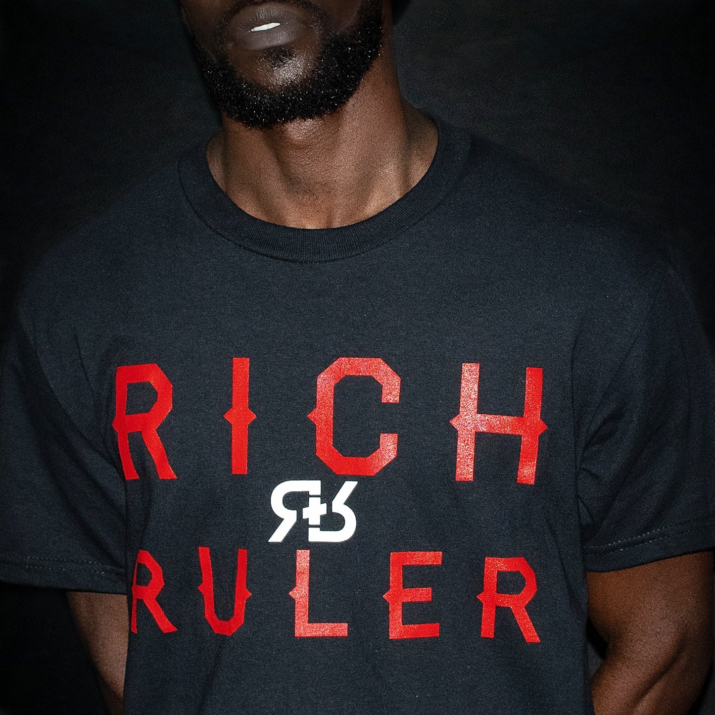 RR FACE THE LOGO TEE (BLACK SAUCE)