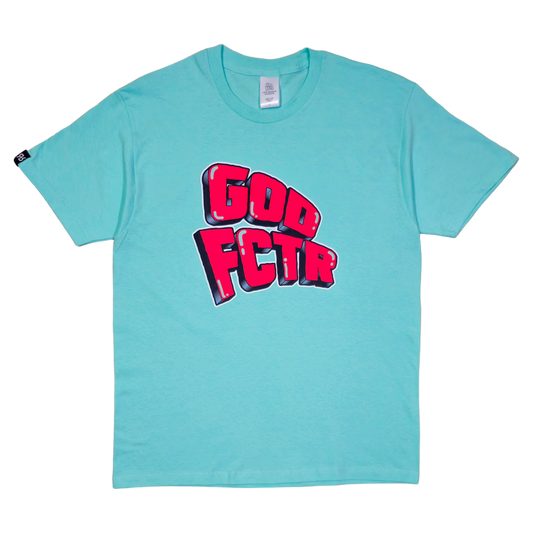 GOD FCTR LOGO TEE (TEAL)