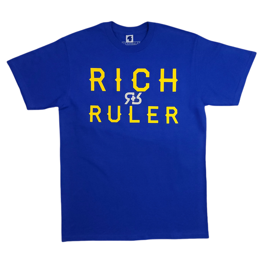 RR FACE THE LOGO TEE 2 (ROYAL|YELLOW)